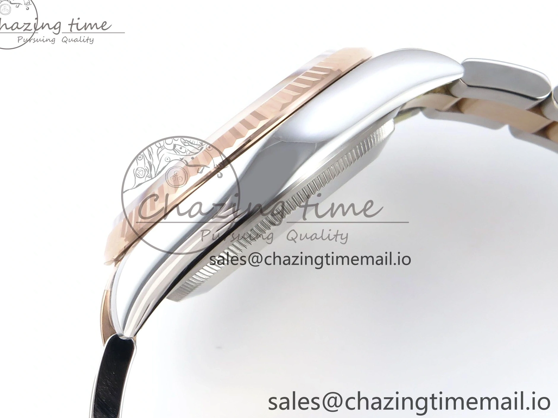 1222 TechFriendly DateJust 36 126231 EWEF Best Edition Gray Stick Dial on SS RG Oyster Bracelet A 661